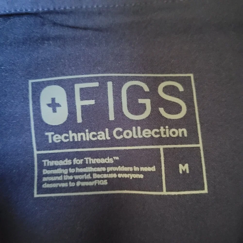 Figs Men Elastic Waist Natib Classic Pants Scrubs Size Medium Medical Nurse Blue
